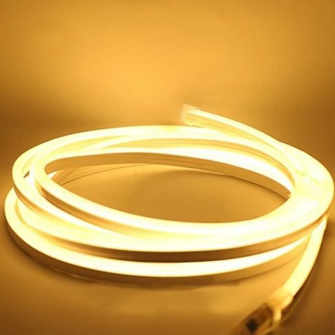 Lampu Led Neon Flex 100 Meter 220v Putih Warmwhite Yellow Biru Merah Pink Lebih Terang Dari Produk U