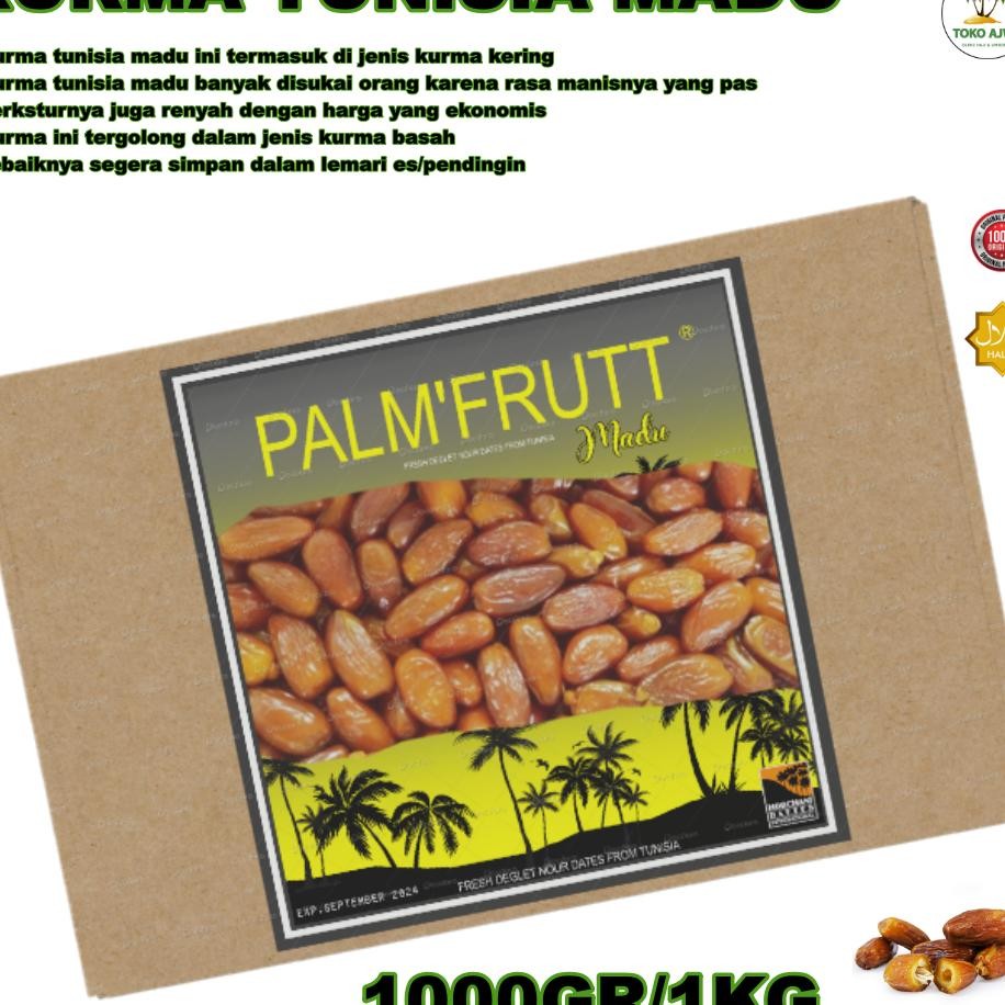 Kurma Tunisia Maduterkurma Tunisia Madu 1Kg Kemasan Dus
