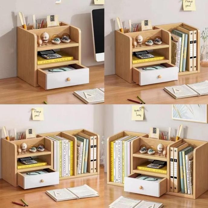 Highline Meja Rak Rak Buku Multifungsi Rak Organizer Meja