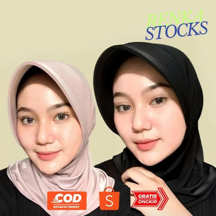 Ez23 Bergo Jersey Sport Pet Tebal Premium Hijab Sporty Hijab Instan Berkualitas