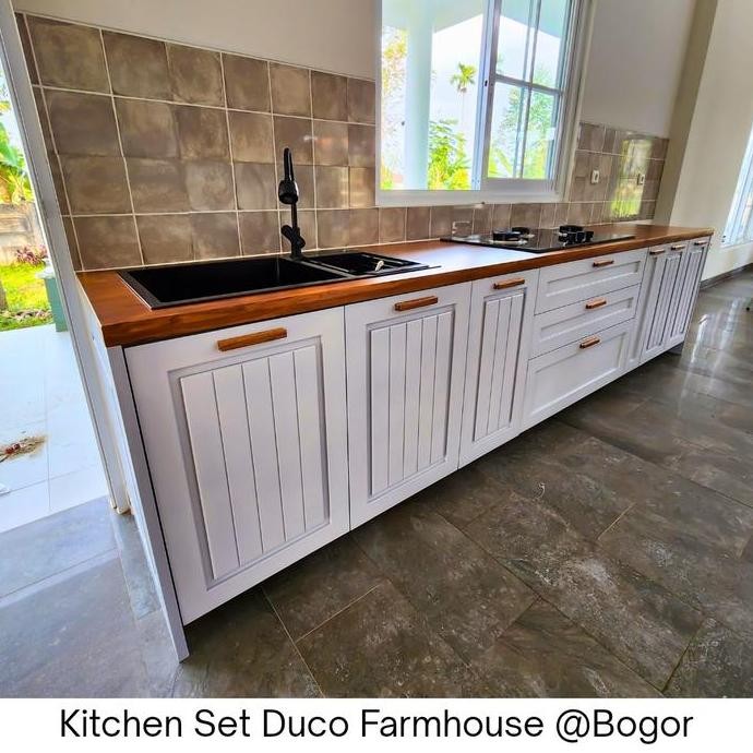 KITCHEN SET DUCO MINIMALIS RAK DAPUR, HMR MDF HIJAU