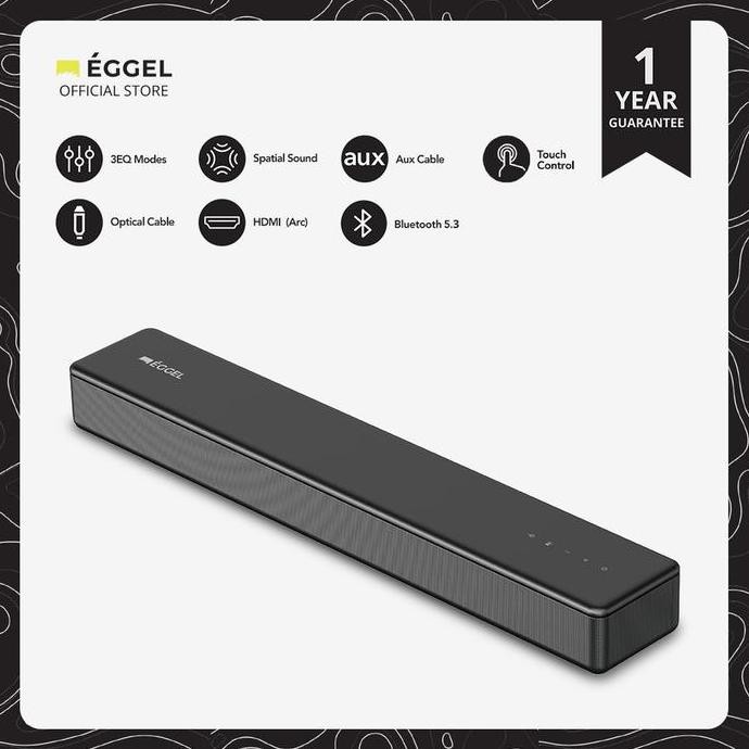 Eggel Stage SoundBar / Sound Bar with Built-In Woofer Speaker