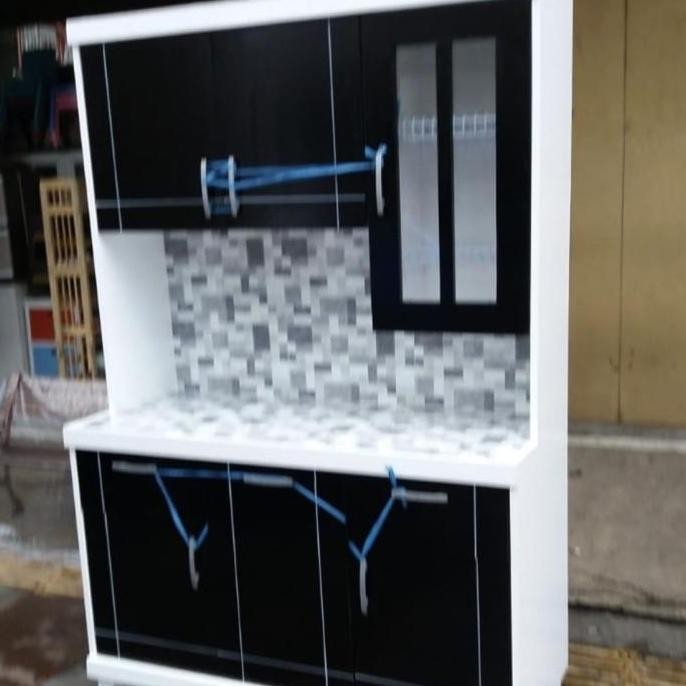 Lemari Dapur Rak Piring Kayu Minimalis 3 Pintu Sayur