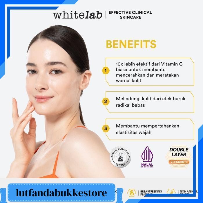 WHITELAB C-DOSE+ BRIGHTENING SERUM SERUM VITAMIN C C DOSE WHITELAB BY LUKFAN STORE