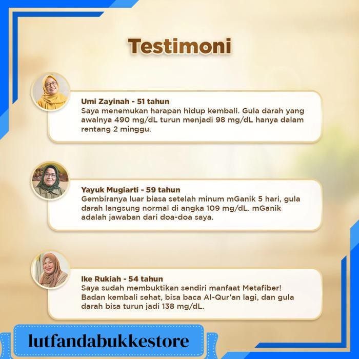 MGANIK METAFIBER 252 GRAM 42 SERVING SUPLEMEN OBAT DIABETES GULA DARAH M GANIK BY LUKFAN STORE