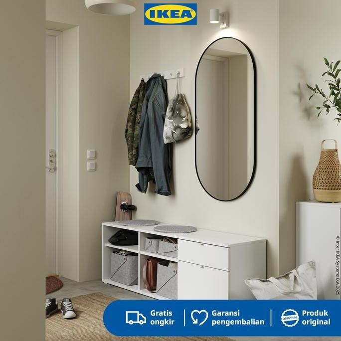 IKEA VIHALS Meja TV Dengan Laci Kuat Minimalis Putih 146x37x50 cm Furniture
