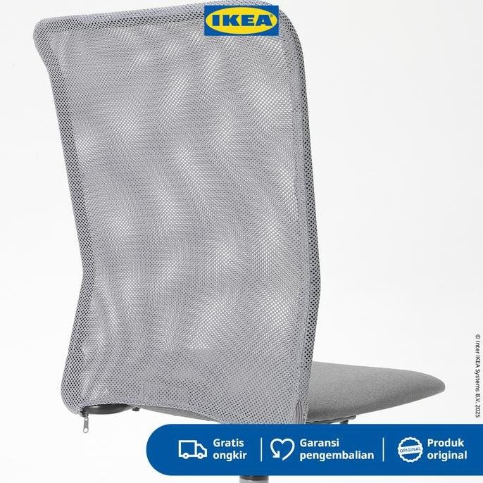 IKEA TOBERGET Kursi Kerja Putar Abu-Abu Adjustable