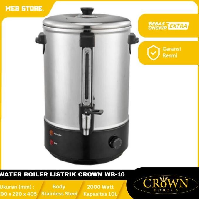JERICOMM Water Boiler 10 Liter 10L Teko Listrik Pemanas Air Listrik WB-10 Crown Coffee Maker Portabl