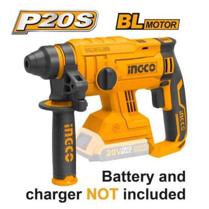 jhonxie- MESIN BOR PALU ROTARY HAMMER JACK HAMMER CORDLESS 20V INGCO CRHLI2201