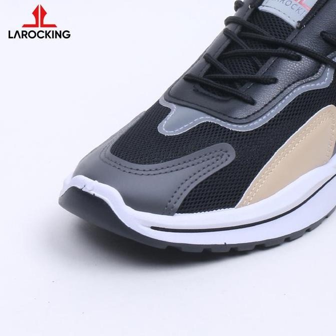 Larocking - Phoenix Hitam Cream | Sepatu Sneakers Casual Gym