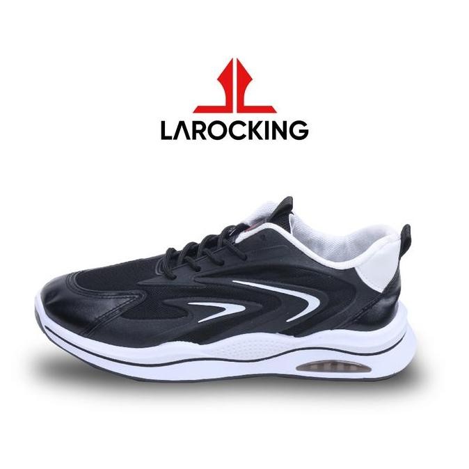 Larocking - Stone Hitam Putih | Sepatu Sneakers Casual Gym