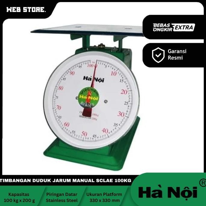 JERICOMM Timbangan Duduk Jarum Hanoi Manual Scale 100Kg Piring Buah Laundry