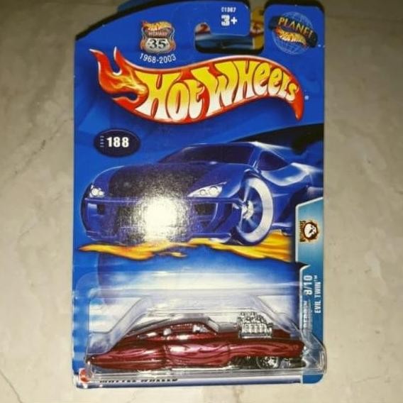 hotwheels evil twin merah