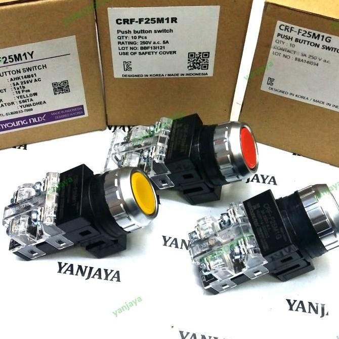 PUSH BUTTON HANYOUNG CRF-F25M1G 25MM/PUSH BUTTON HANYOUNG NUX