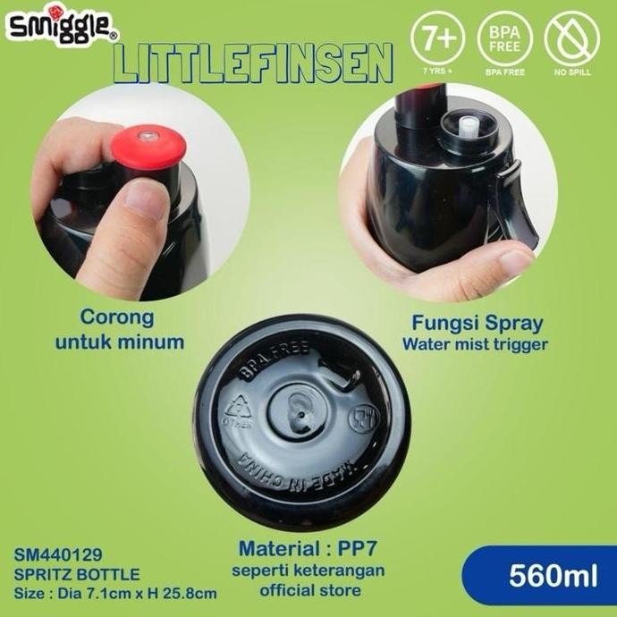 Botol Smiggle Lively Spritz Spray/Botol Smiggle Minecraft Spiderman Marvel Sonic/Botol Spray Smiggle
