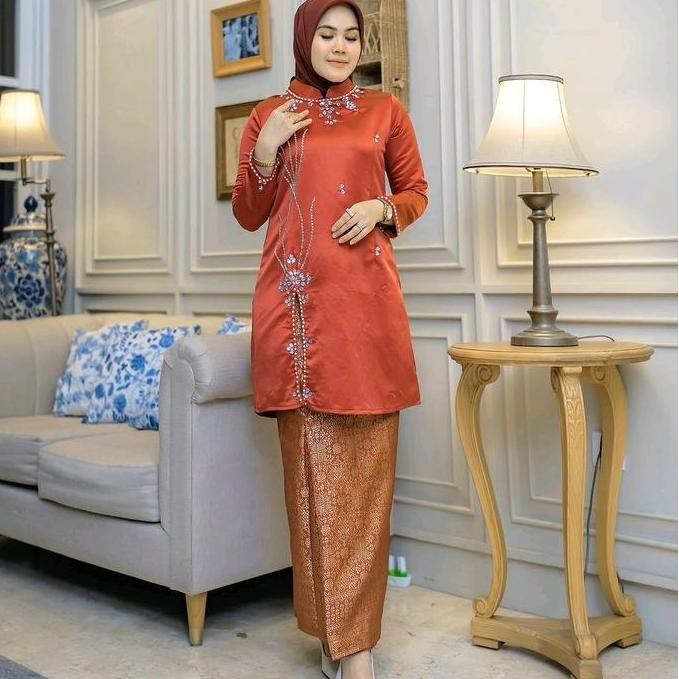 Verona Set(+Free Hijab) // Setelan Kebaya Satin Payet Terbaru // Setelan Kondangan Terbaru // Setela