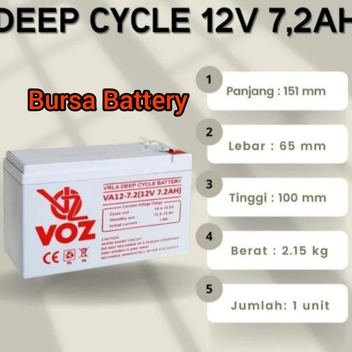 Aki kering VOZ 12 V 7 AH