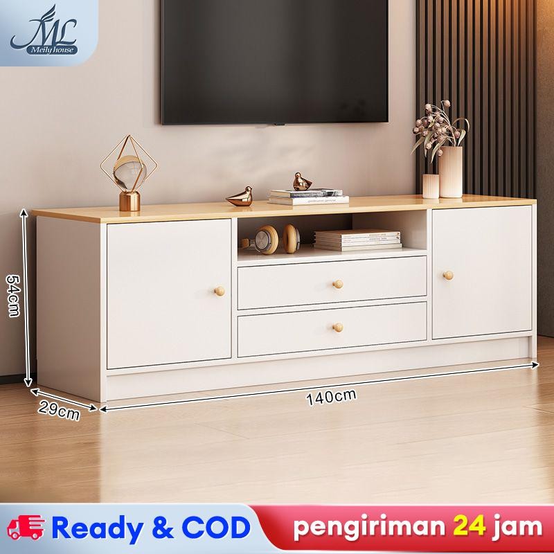 Meja Tv Minimalis Modern 140Cm Kabinet Tv Tinggi Bufet Tv Rak Tv Lemari Tv Desain Modernis Lemari Tv