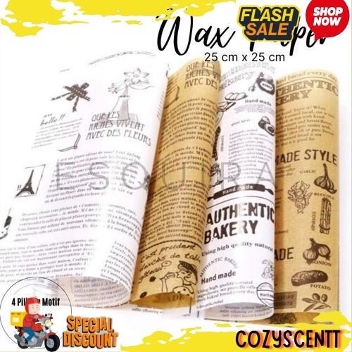 COD Wax Paper 25PCS/ Korean Bento Cake / Baking Paper 25CM x 25CM English Cake