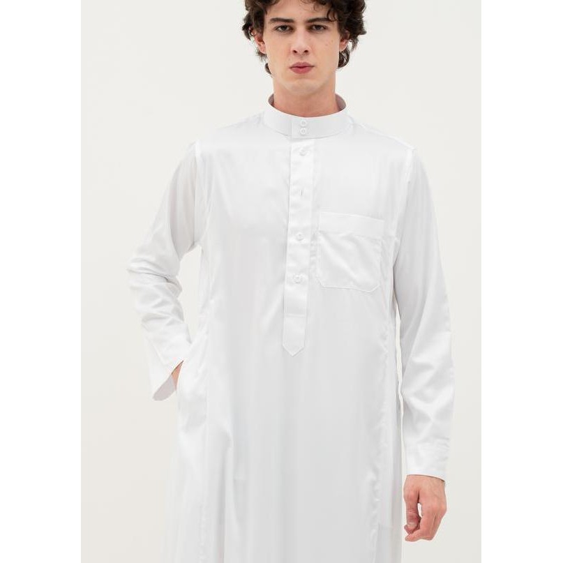 Al Haramain Jubah Gamis Pria Anak Remaja Dewasa Viet Polos Jubah Al Haramain Putih Hitam Cream Tulan