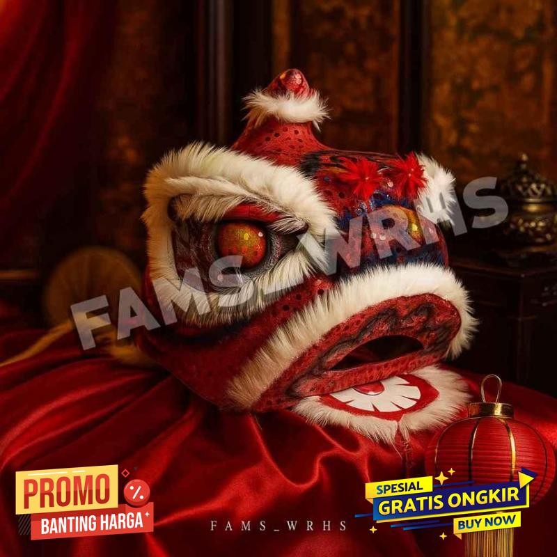 Termurah Barongsai Anak Dewasa Bahan Karton Tebal Kokoh Barongsai Kedip - Termurah Terlaris Berkuali