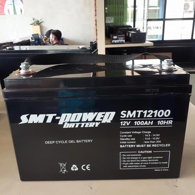 SAMOTO Battery 12V 100AH Baterai Aki Kering UPS SMT POWER SMT12100