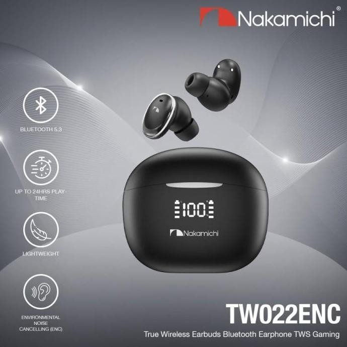 Nakamichi TW022ENC TWS Gaming True Wireless Earbuds Bluetooth Earphone