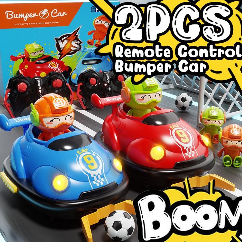2pcs Mainan Gokart Mobil Remote Control Bumper Car RC Toy Mini Bomb Bomb Car sepak bola mobil balap 