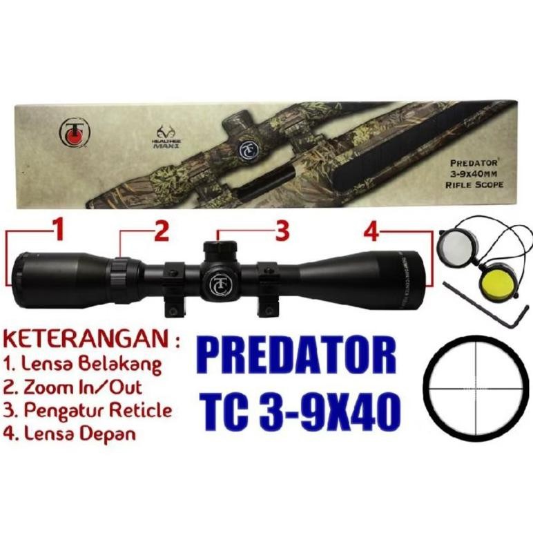 FEVERFEW SNP012 Teleskop Predator TC 3-9X40 (M24) MILDOT 24 Reticle 6 Titik