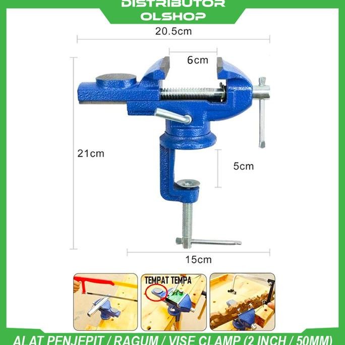 EDELWEIS Alat Catok Paron Ragum Tanggem Stand Penjepit Penahan Serbaguna Bench Vise DIY Holder Meja 