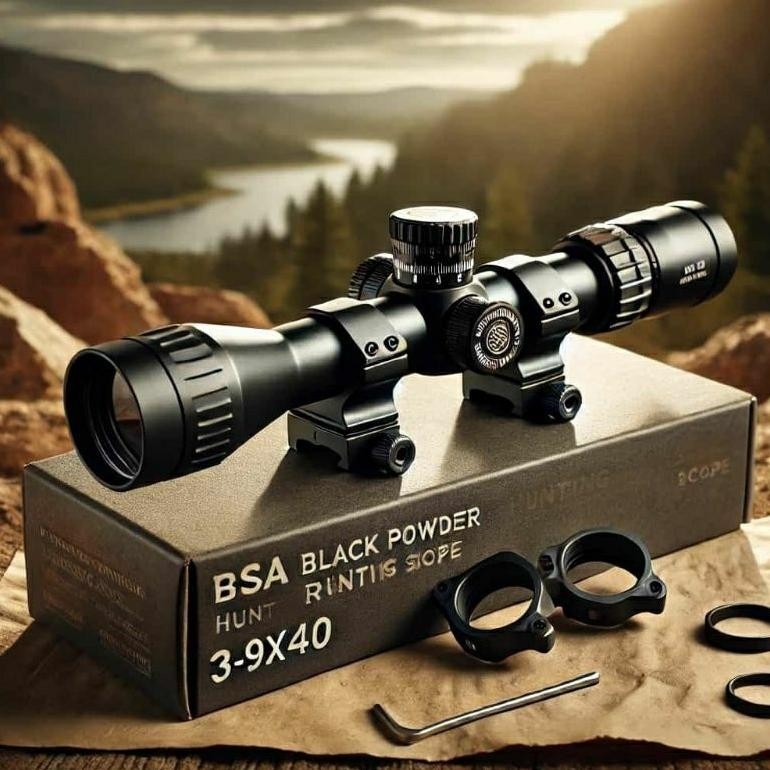 FEVERFEW TELESKOP SENAPAN BSA BLACK POWDER 3-9x40