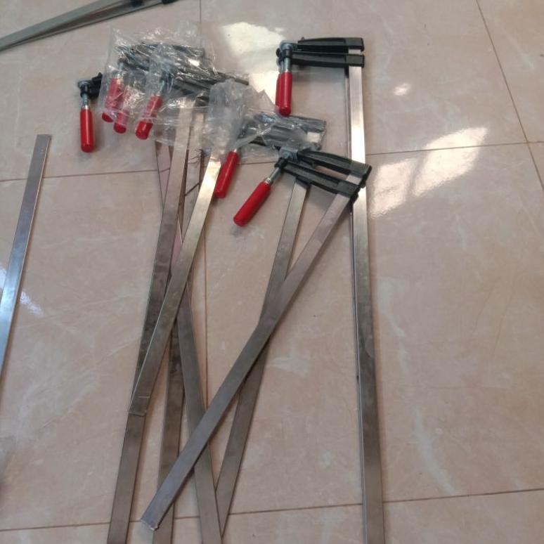 EDELWEIS Alat press kayu Clamp F Size 120 x 1200 mm - Alat penjepit / press / klem kayu