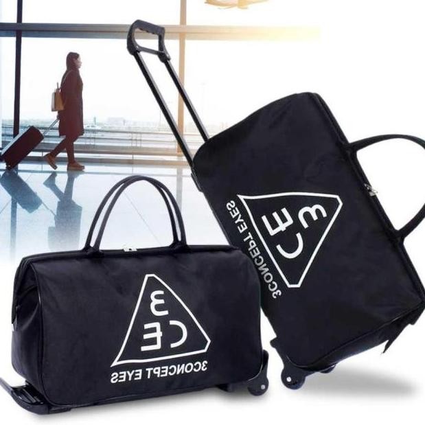 NEW Tas Jinjing Travel Koper Roda Tarik Troli Duffel Bag Besar Troly Mudik