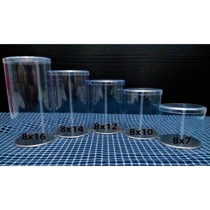 [/] Tabung Mika Kaleng Toples 8.3x16 cm