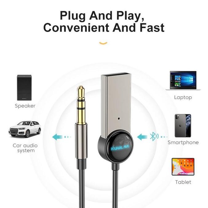 Promo Kuulaa Kl-Yp12 Bluetooth Car Receiver Aux A507 Cod