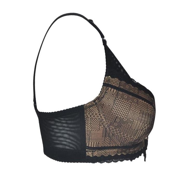 Promo Cynthia Bra Full Cup Brukat Busa Tebal Ada Kawat - Hitam Cod