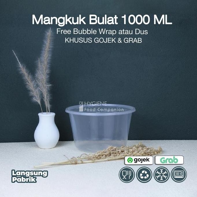 Thinwall Bulat 1000 ml Mangkok - Roundbowl 1000ml - Mangkok Bulat 1000