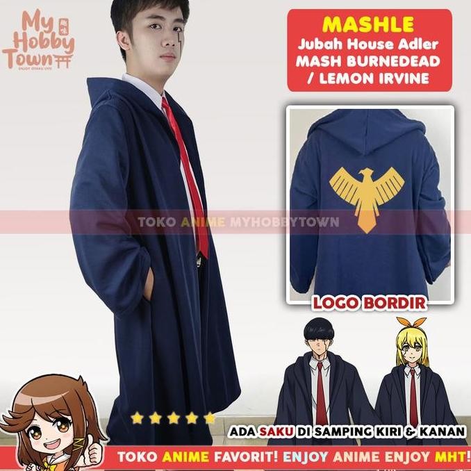 Jubah Cosplay Anime Mashle Jaket Hoodie House Adler Mash Lemon
