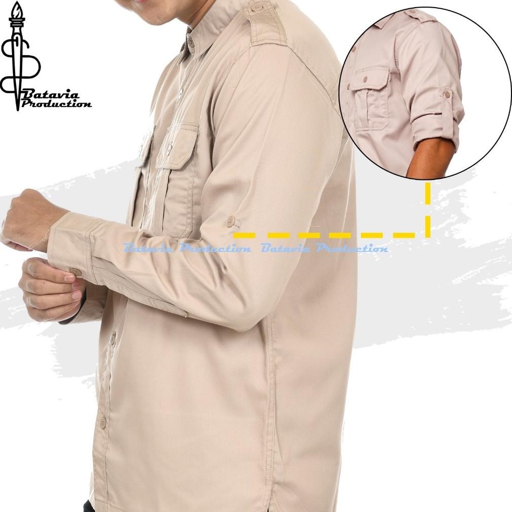 BAJU KEMEJA PDH PDL LENGAN PANJANG - Pakaian Seragam Tactical Pria Wanita Kemeja Kerja Kantor Outdoo