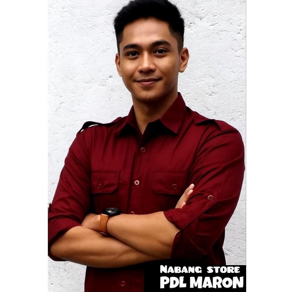 Enzino Sport Kemeja Seragam Kerja PDL Tangan Panjang , Kemeja PDL Putih , Kemeja PDL Maron , Kemeja 