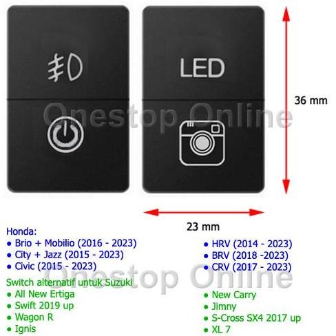 Switch Honda Dual Saklar Mobil CRV-HRV-BRV-CIVIC-CITY-JAZZ-BRIO-MOBILIO