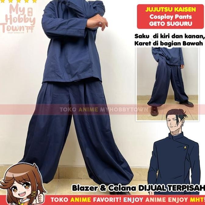 Celana Cosplay Anime Gakuran Jujutsu Kaisen Geto Suguru