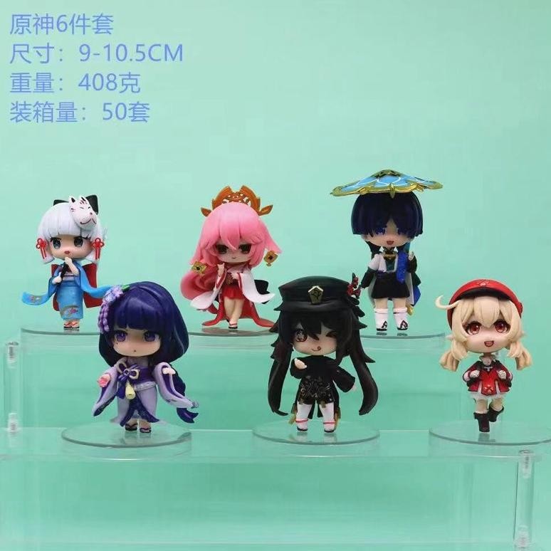 Ct_C1077 Action Figure Genshin Impact Set Isi 6 Plat Bening Ba-34