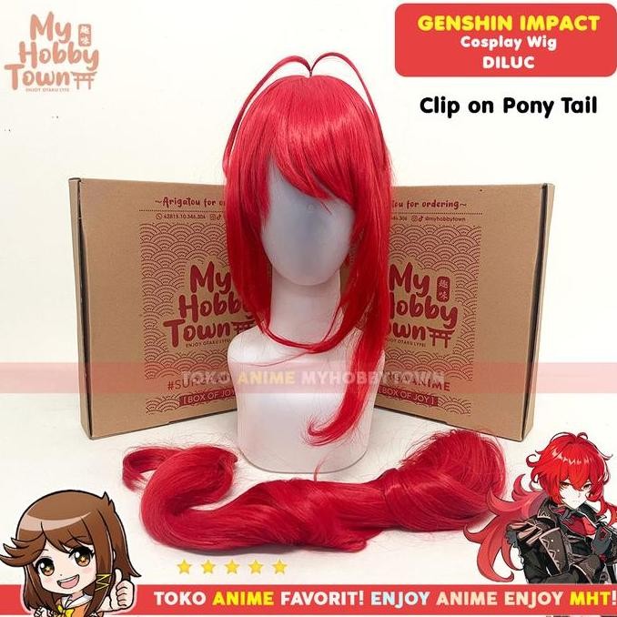 Wig Cosplay Anime Game Diluc