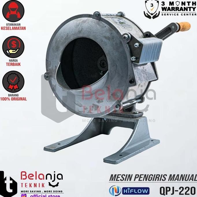 JUNXIENA Hiflow Mesin Pengiris Sayuran Manual QPJ 220 M Pengiris Kentang Slice Alat