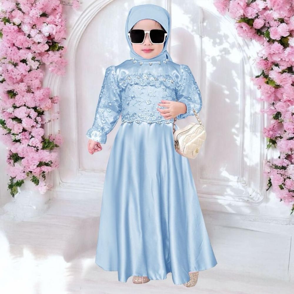 kids inara (1-2thn)(3-5thn)(6-8thn)(9-11thn) Gaun anak perempuan Mewah Dress anak perempuan Gamis an