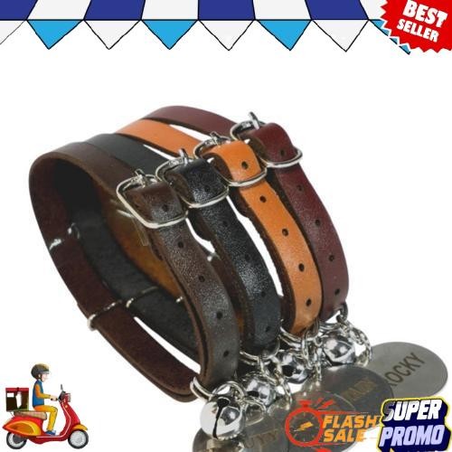 COD Kalung Anjing  Custom Nama Liontin Metal Kulit Premium