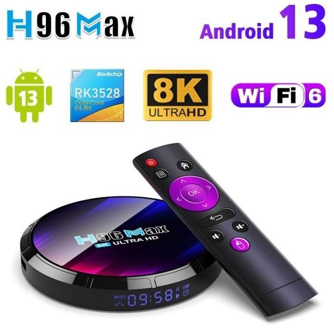 H96 MAX Android 13 RAM 4GB/64GB Android TV Box RK3528 Bluetooth 5.0 TKP