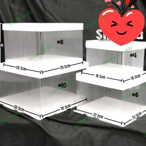 Mika Box Transparan Mika Kue Tinggi
