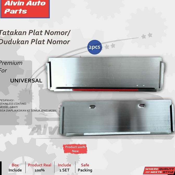 TATAKAN PLAT NOMOR MOBIL STAINLESS / DUDUKAN PLAT NOMOR MOBIL STAINLESS